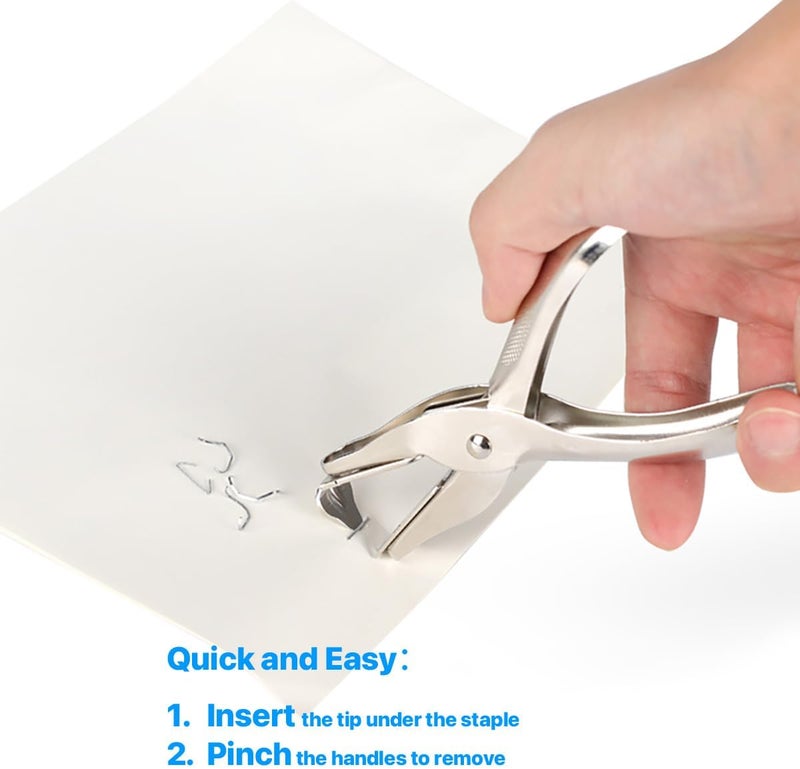 Mt.Jun Heavy-Duty Stainless Steel Staple Remover - Long-Lasting, Easy Grip, and Smooth Removal for School Office Home Use - Image 3